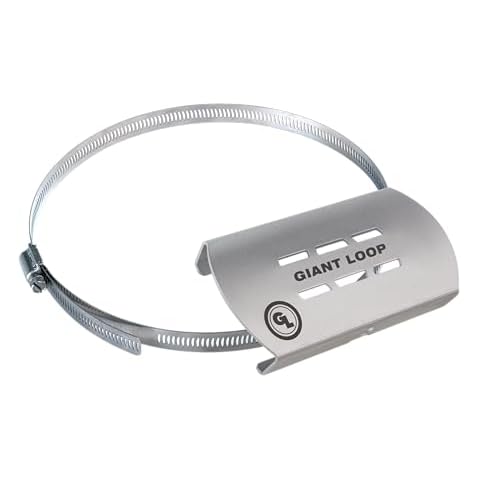 Giant Loop Hot Springs Heat Shield, Laser-Cut Aluminum Construction, Includes Stainless Clamp, Fits Any Motorcycle Exhaust System (Gray 2023) Cover