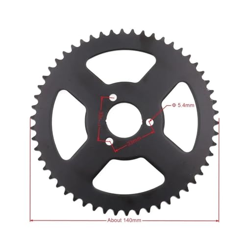 Piñón T8F de 54 dientes para mejorar el par motor en quads de 49cc 3