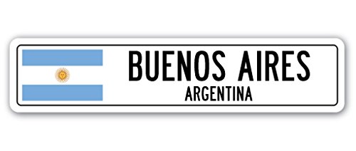 Buenos Aires, Argentina Street Sign Argentinian Flag City Country Road Wall Gift