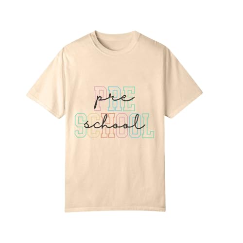 Toddler Kids Back to School Shirt Youth Boys Girls First Day of Preschool Tshirts Children Cute (a-Beige, 2-3 Years)3