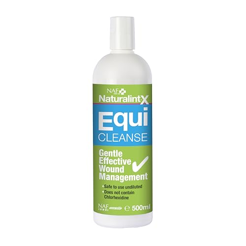 NAF NaturalintX EquiCleanse 500ml – Antibacterial Wound Wash for Horses – With Grapefruit Seed Extract – Cleans & Protects Minor Cuts, Grazes & Skin Irritations – Essential First Aid Solution