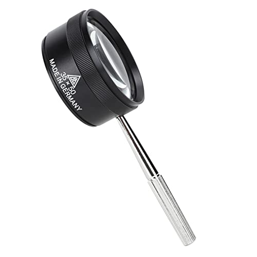 Ozgkee Magnifying Glass Portable Handheld Magnifier With Handle For Jewelry Identification Reading Magnifying Glass Handheld, 35X 50Mm #TOP4