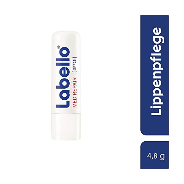 Labello Med Repair im 1er Pack (1 x 4,8 g), Lippenpflegestift mit Sonnenschutz (LSF 15) und Vitamin E für intensiven… – Bild 4