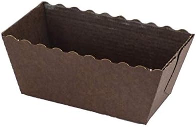 Easybake Mini Loaf 3-1/8 Inch x 1-9/16 Inch Bottom x 1-5/8 Inch High - 500 Pieces Dark Brown