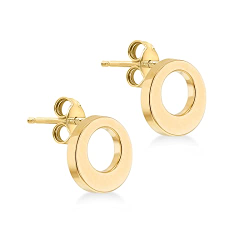 Boucles d'oreilles or jaune 9 carats 7 mm Carissima pour femme