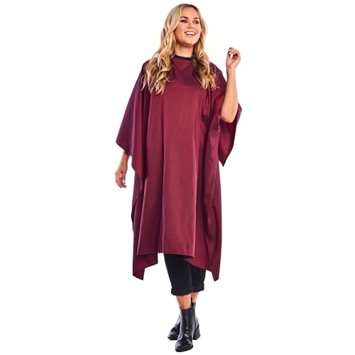 Betty Dain Crinkle Nylon Hair Cutting & Styling Cape, 54" x 60", Burgundy