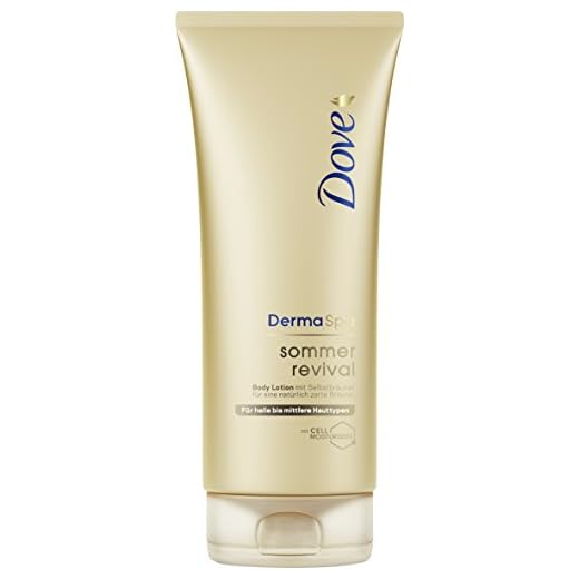 Dove DermaSpa Body Lotion för ljusa till medelstora hudtyper, guld, 200 ml