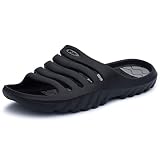 LEKANN 919A Herren Badelatschen Badeschlappen Dusch-& Badeschuhe, Schwarz Gr. 41 EU