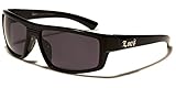 Gafas de sol Locs 8LOC91122 - Gafas de sol para mujer, Montura negra brillante con lentes grises