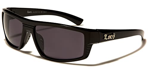 Lunettes de soleil Locs 8LOC91122 au design rap et poker avec monture noire habillée