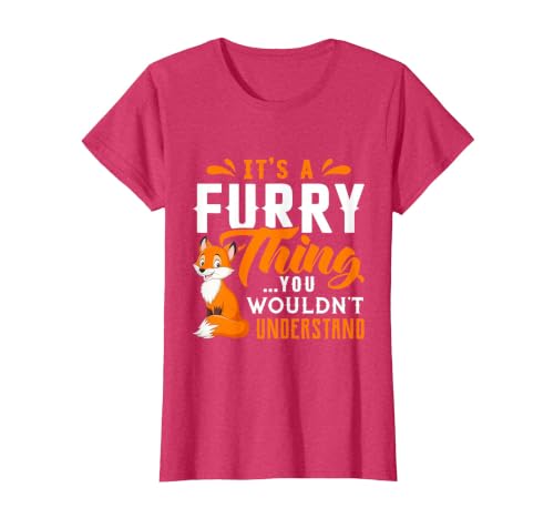 Its a Furry Thing You Wouldnt Understand Shirt Cute Furry T-Shirt, Women, Red Heather, Medium