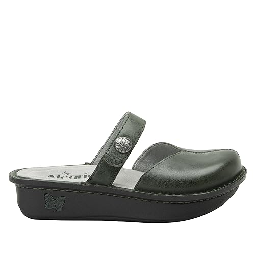 Image of Alegria Women Kamila - Timeless Comfort, Arch Support and Style for Everyday Elegance - Nursing and Healthcare Professionals Slip-Resistant Mules - Open Back Leather Comfort Walking Clog Shoes