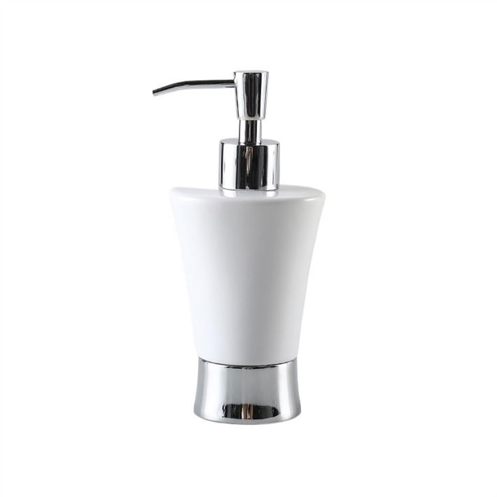Dozownik mydła do łazienki i kuchni, 240 ml, ceramiczna butelka na balsam, dozownik ze stali nierdzewnej, szampon, płyn mycia ciała, płynu naczyń