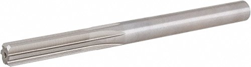Hertel Chucking Reamer, 1/2" Diameter, 6" OAL, 2" Flute Length, Straight-Cylindrical Shank, HSS, 6 Flute