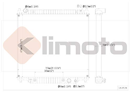 Klimoto Radiator | Fits Ford Excursion F-250 F-350 F-450 F-550 7.3 V8 6.8 V10 2 Row | Kli2171 #TOP6
