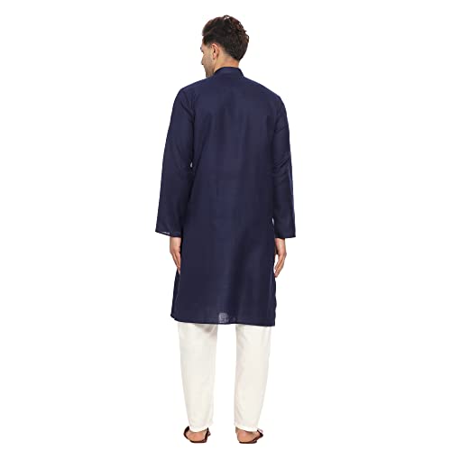 Image of ITOS365 Men Cotton Blend Kurta Pyjama Set Party Fashion Regular Ethinic Wear Indian Dress Gift for Men