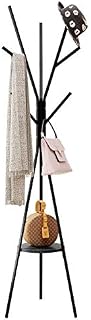 HOME BI Coat Rack Stand, Entryway Standing Coat Tree,Hat Stand Coat Hanger with 9 Hooks for Holding Jacket, Handbag, Clothes, Hats, and Scarves (Black)