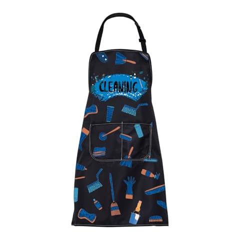 FUSTMW Cleaning Apron with Pockets House Cleaning Gifts Apron Housekeeping Gift for Cleaning Lovers Housekeeper Apron (Cleaning Apron Blue) Cover