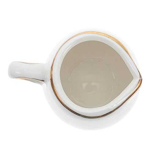 PRETYZOOM Small Milk Pitcher Ceramic Material Creamer Dispenser for Home Decor Restaurant Use