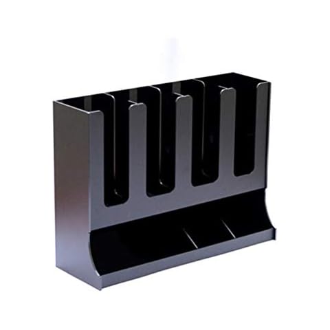 Paper Cup Lid Holder,Upright Coffee Condiment and Cups Dispenser Organizer for Cafe Home Wedding Party Buffet,Black Cover
