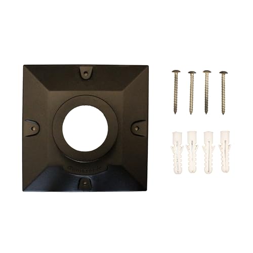 Gama Sonic Cast Aluminum Pier Base Mount for 3-inch Fitter Post Top Mounts, Black, PBM00 by Gama Sonic - Image 3