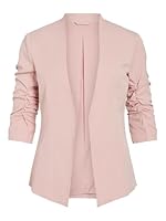 Vila Damen Viher New 3/4 Blazer/Su-noos Blazer, Rosa (Misty Rose) ,S