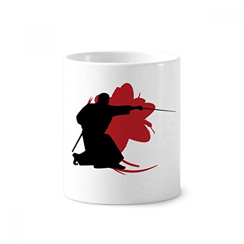 Porte-brosse à dents Samurai Japon céramique rangement pinceaux maquillage