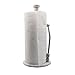 Paper Towel Holder with Marble Base – Heavy Weighted Countertop Holder, Stainless Steel Stand with Natural Stone Base, Modern Kitchen Paper Towel Dispenser