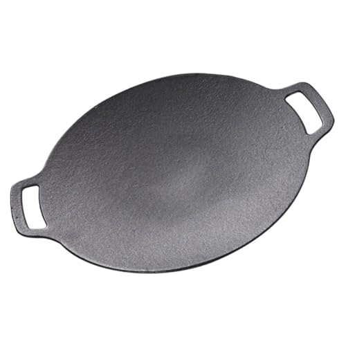 JOINPAYA Cast Iron Griddle for Outdoor Grill Korean Style Bbq Pan Cooker Induction Ready Non-stick Bbq Accessory
