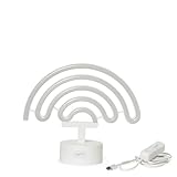 Legami - LED-Lampe Mit Neon-Effekt, It's a Sign, Thema Rainbow, Doppelstromversorgung, Typ-C-Kabel (Inklusive) oder Batterien (nicht Inklusive), Tischlampe