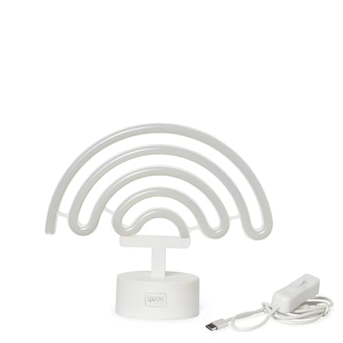 Legami - Lampada Led Effetto Neon, It's a Sign, Tema Rainbow, Doppia Alimentazione, Cavo Type-C (Incluso) o Batterie (non Incluse), Lampada da tavolo