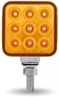 TLED-DS3X1 Double-Faced 3in LED Square Amber/Red Stop/Turn/Marker Single Post