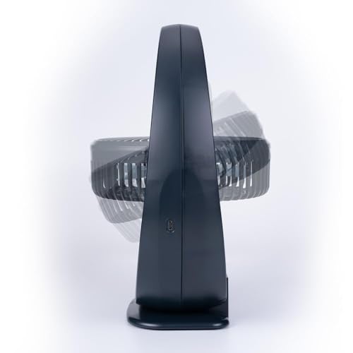 Image of Table Fan, Small Portable Desktop Fan with Strong Wind, Quiet Operation Personal Mini Fan for Home Office Bedroom Kitchen Table and Deskto (Black-R)