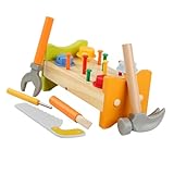 ibasenice Holzspielzeug Klopfbank mit Hammer Pädagogisches Motorikspielzeug für Kleinkinder...