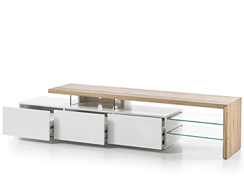 Robas Lund Lowboard Weiß Asteiche Matt