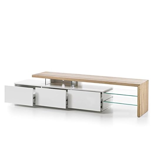 Robas Lund TV Lowboard Weiß Matt Asteiche