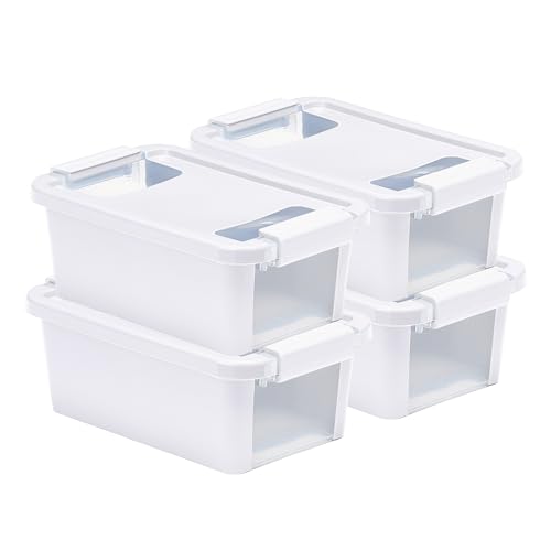 Boîtes de rangement CURVER VersaBox x4 avec couvercle blanc - 2