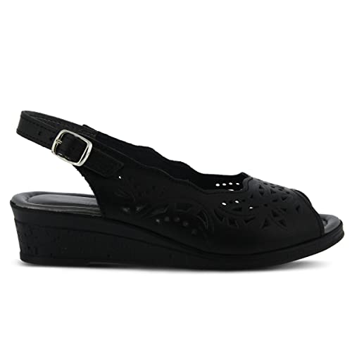Spring Step Orella Slingback Sandals for Women - Leather Sandals with Adjustable Straps - Women's Sandals with Geometric Laser-Cut Detail - Black EU 38 / US 7.5-8 by Spring Step - Used condition - Image 8