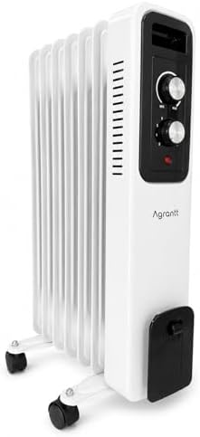 Aquecedor a Óleo Elétrico, 1500W, 3 Níveis de Potência, 7 Aletas,...