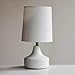 Lawrence & Scott Akari White Porcelain Handmade Luxury Japandi Table Lamp for Bedroom Living Room Office