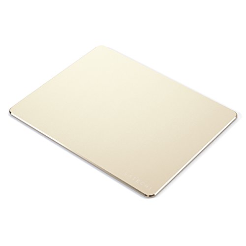 Satechi Aluminum Mouse Pad with Non-Slip Rubber Base - Compatible with Computers, Laptops and Desktops (Gold)