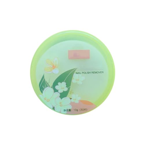 32PCS Nail Polish Remover Pads in Box,Nail Varnish Remover Pads,Instant Removal | Sweet Osmanthus Fragrance,Lint Free Wipes for Nails,Easy to Carry (Yellow)