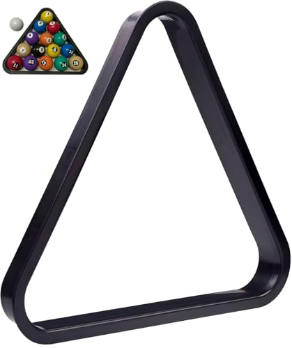 Triângulo para Bolas de Bilhar e Sinuca, Plástico Preto, para Bolas até 54mm
