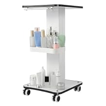 Beauty Trolley Cart With Wheels And Tray, Aluminum Esthetician Cart, Aluminum Salon and Spa Equipment Rolling For Placing Various Beauty Equipment