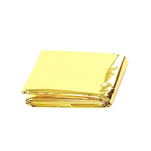 Abaodam 5Pcs Emergency Survival Blanket Reflective Thermal Blankets for Outdoor Hiking Climbing and Emergency Situations Golden