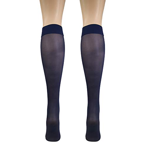 Image of Truform Sheer Compression Stockings, 8-15 mmHg, Women's Knee High Length, 20 Denier