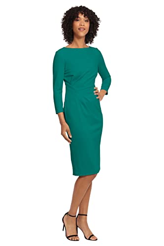 Image of Maggy London Womens Scuba Crepe Pleat Tuck Waist DressDress