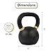 Kettlebell Kings Powder Coated Kettlebell, 14KG/31LB, Cast Iron, Black, Ideal for Home Gym