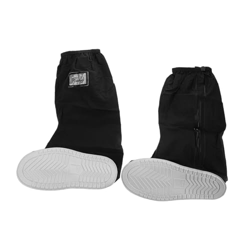 Abaodam 1 Par cubrezapatos Impermeable Unisexo Bota de Lluvia Impermeable Agarre Agua protección Cubre Punteras para Zapatillas de Ciclismo Zapato Cubre Nieve Caucho Black