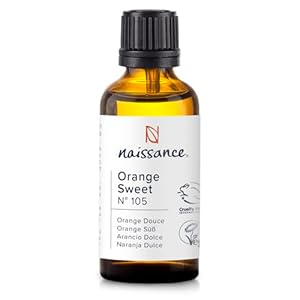 Naissance Sweet Orange Essential Oil (nr. 105) 50ml – Puur, Natuurlijk, Koud Geperst, Wreedheidvrij, veganistisch en onverdund – Gebruik in Aromatherapie & Diffusers